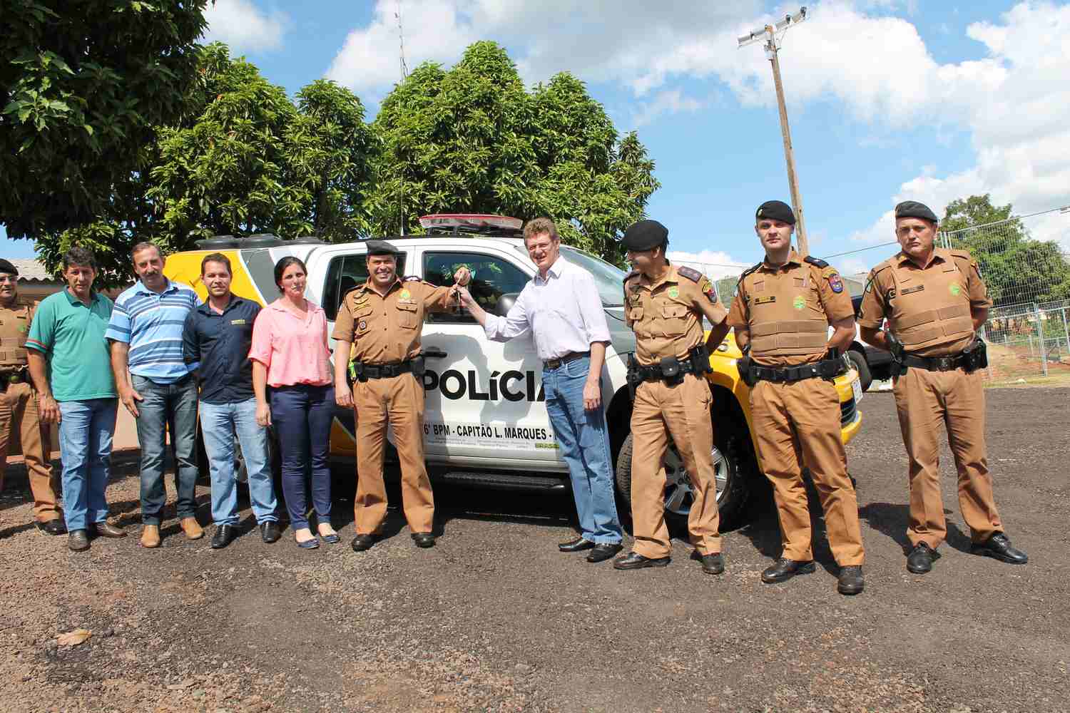 Policia Militar de Capitão recebe oficialmente nova viatura