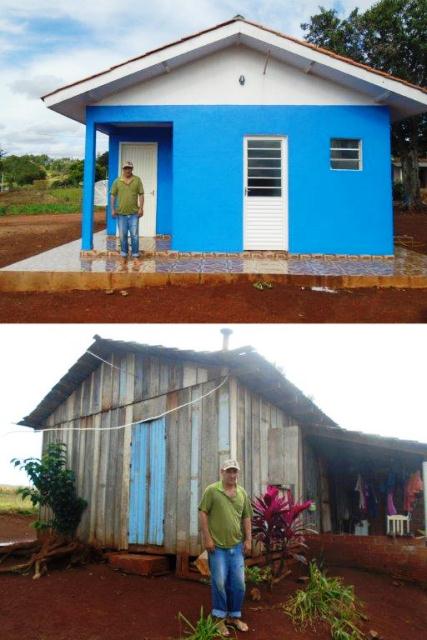 Famílias de agricultores de Capitão e Santa Lucia recebem chaves da casa própria