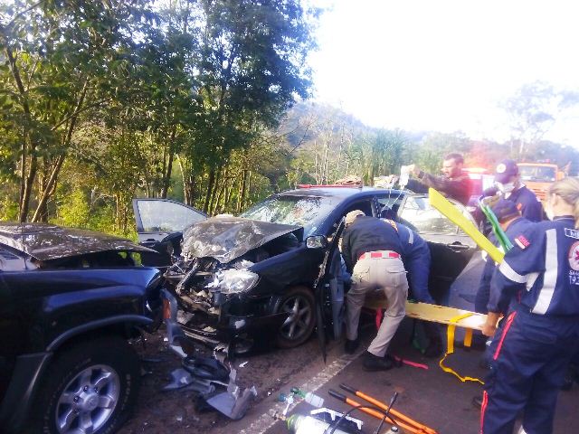 Casal fica ferido em acidente na BR-163 em Marmelândia - Realeza