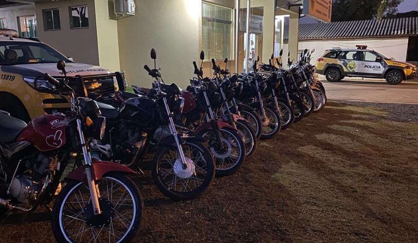 Em Operação de Trânsito, 12 motocicletas são apreendidas por irregularidades, em Ampére