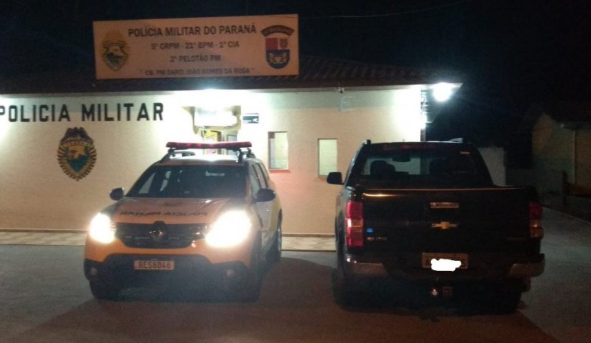 Polícia Militar recupera em Marmeleiro caminhonete comprada em golpe de estelionato em Capitão