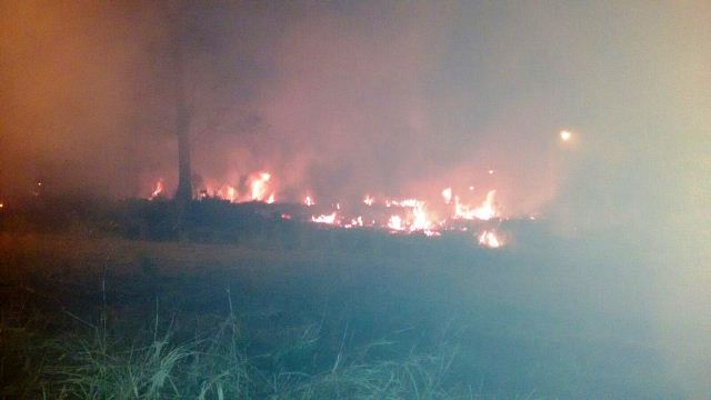 Incêndio ambiental no Bairro Santa Mônica em Capitão