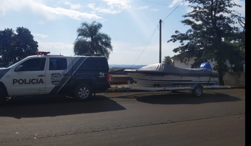 Policia Civil de Capitão recupera barco furtado