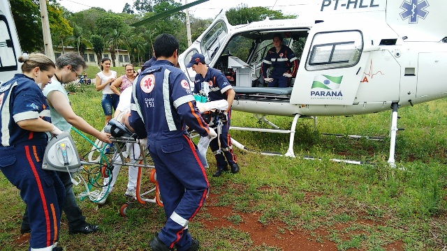 Paciente com AVC é transferido de Hospital de Capitão para Cascavel