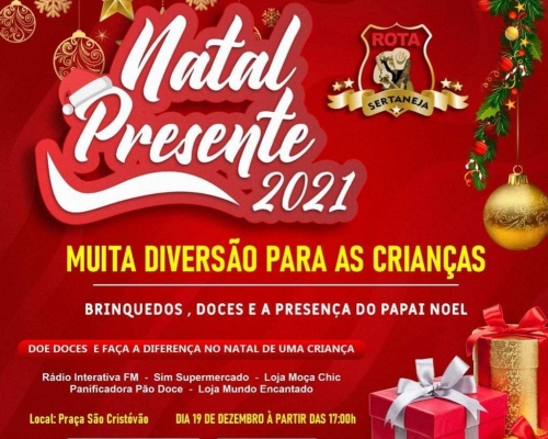 Natal Presente vai acontecer no dia 19 de Dezembro em Capitão