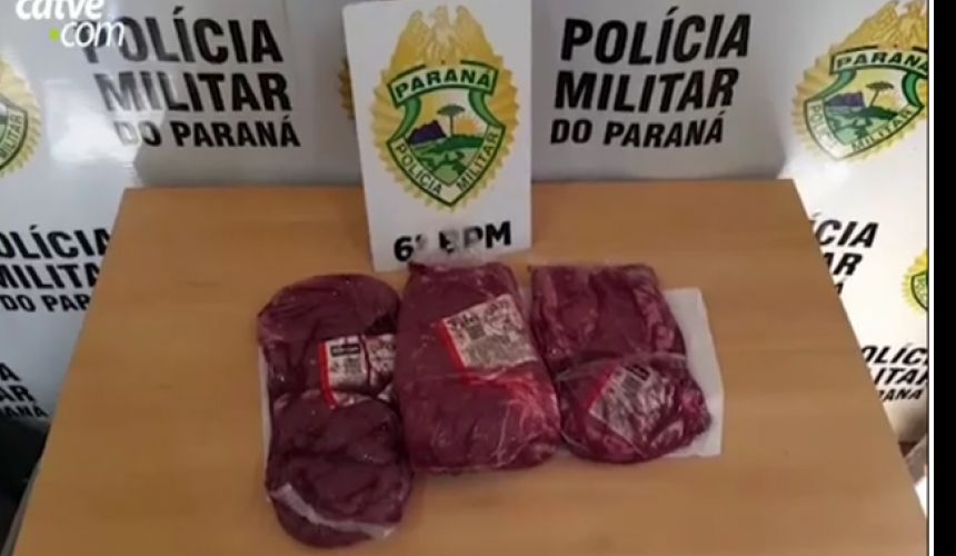 Mulher é detida por furtar peças de carne em supermercado de Cascavel