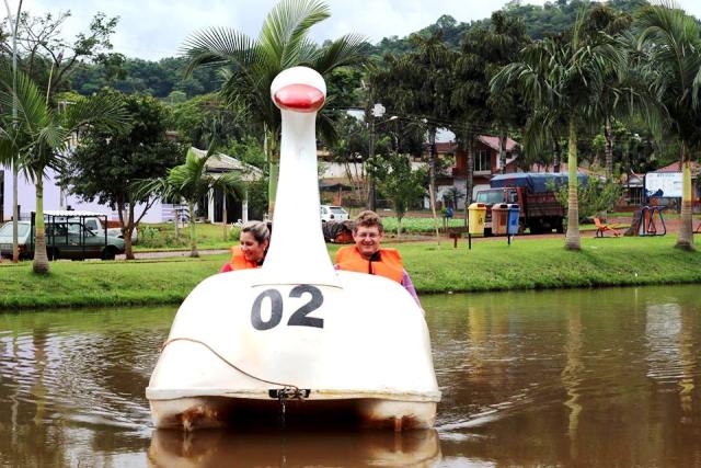 Lago do Distrito de Alto Alegre recebe pedalinho