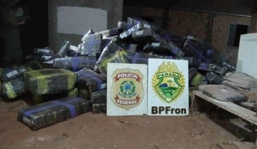 BPFron e Polícia Federal apreendem 2,8 toneladas de drogas em Santa Helena