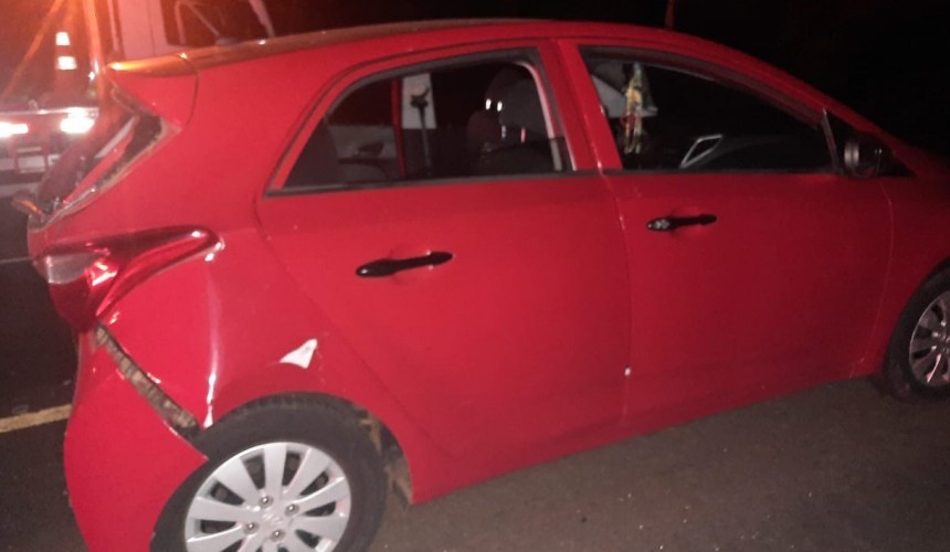 Quatro pessoas ficam feridas em engavetamento entre três automóveis na PR-281 em Realeza