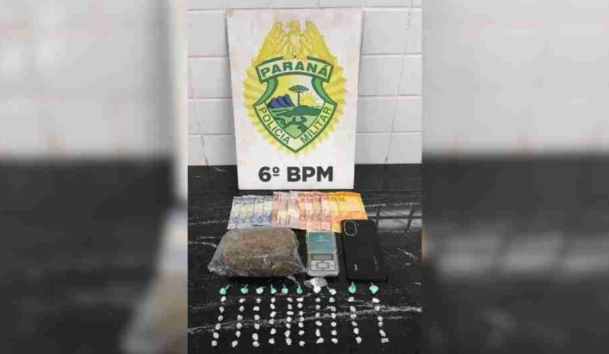 Homem é preso com crack, cocaína e maconha durante ação do Choque em Cascavel