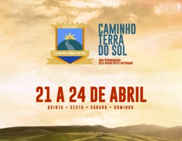 Caminhada Terra do Sol começa quinta de Cascavel à Boa Vista da Aparecida 