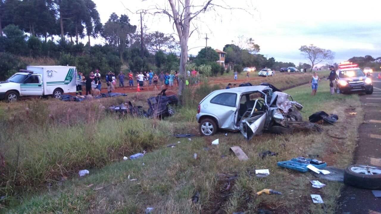 Cinco pessoas morrem em grave acidente na BR 369 em Cascavel