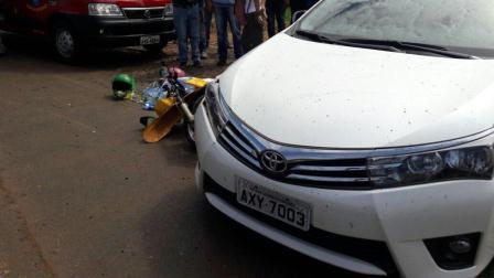 Motociclista morre em acidente com três veículos em Foz.Um dos carros é de Capitão