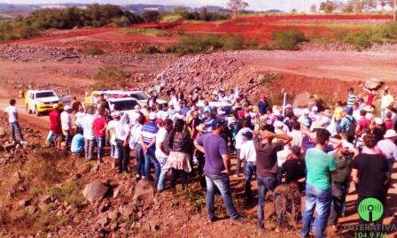 Manifestantes presos no canteiro de obras da Usina Baixo Iguaçu