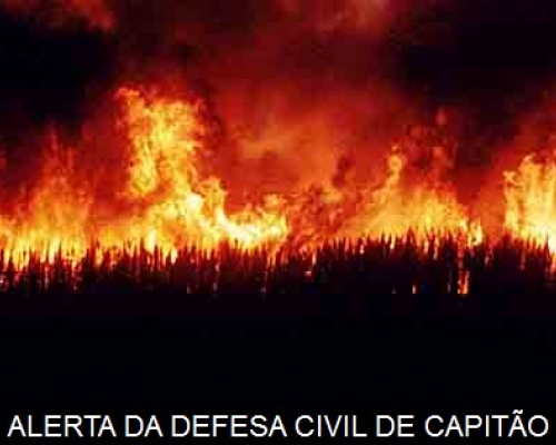 Defesa Civil de Capitão alerta – Clima seco e geadas aumentam o risco de incêndio florestal