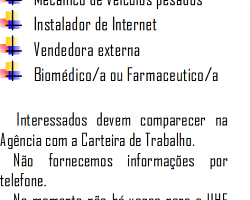 Vagas de Emprego em Capitão