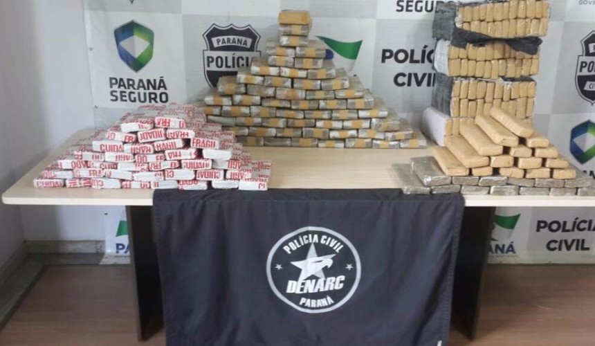 Denarc apreende 233 kg de maconha na BR-163