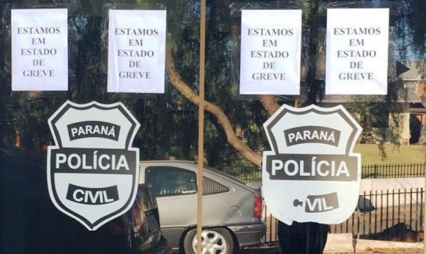 Delegacia de  Capitão e as demais do Paraná paralisam as atividades. A Categoria pede a contratação emergencial de mais policiais