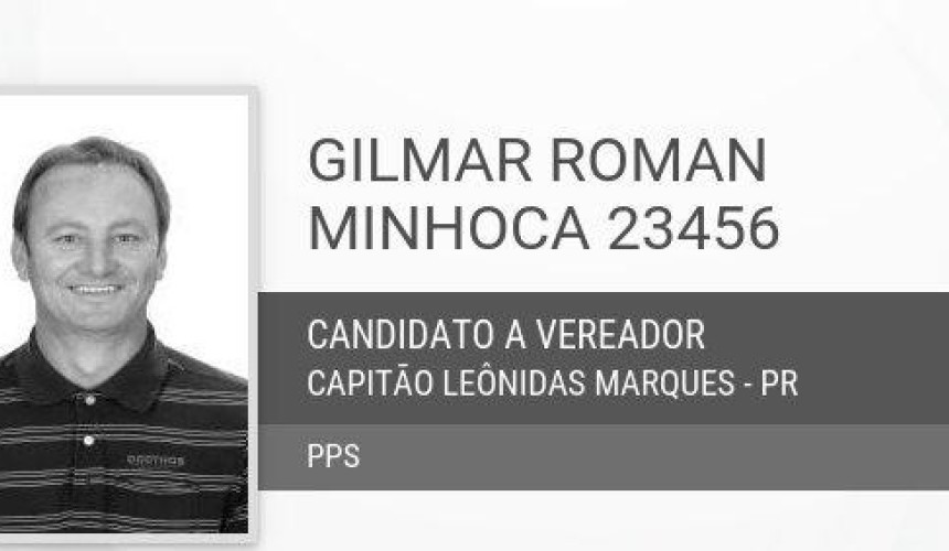 Gilmar Roman conhecido por Minhoca foi mais um dos candidatos eleitos em capitão nessa eleição