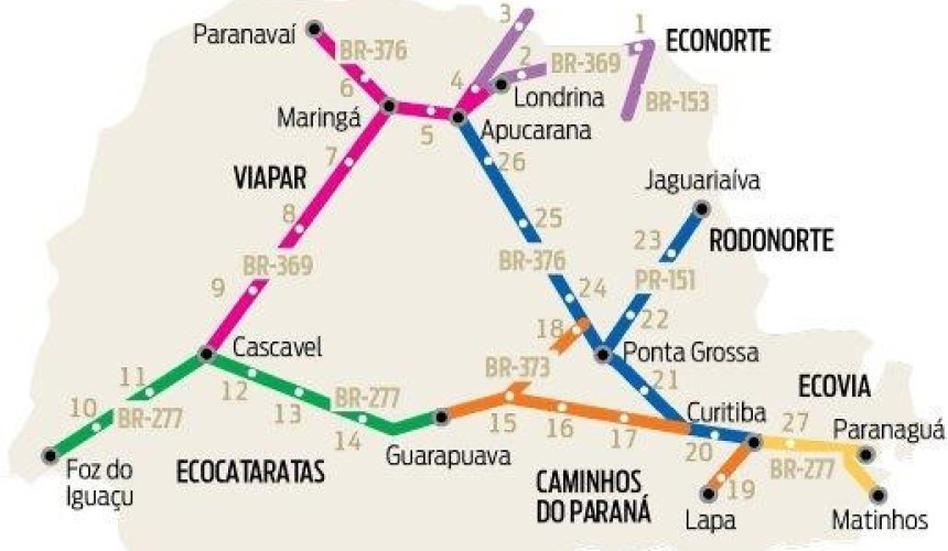 Pedágio no Paraná fica mais caro na quinta-feira