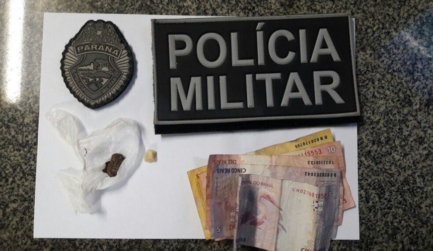 Policiais a paisana flagram em Capitão individuo com uma pedra de crack e uma bucha de maconha