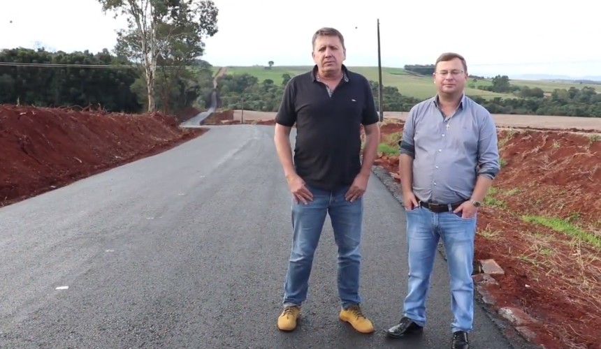 Finalizado a primeira fase do asfalto da estrada entre Nova Prata e São João do Vorá