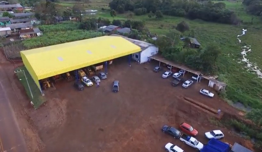 Veja a  inauguração do barracão do Pátio de Máquinas de Nova Prata