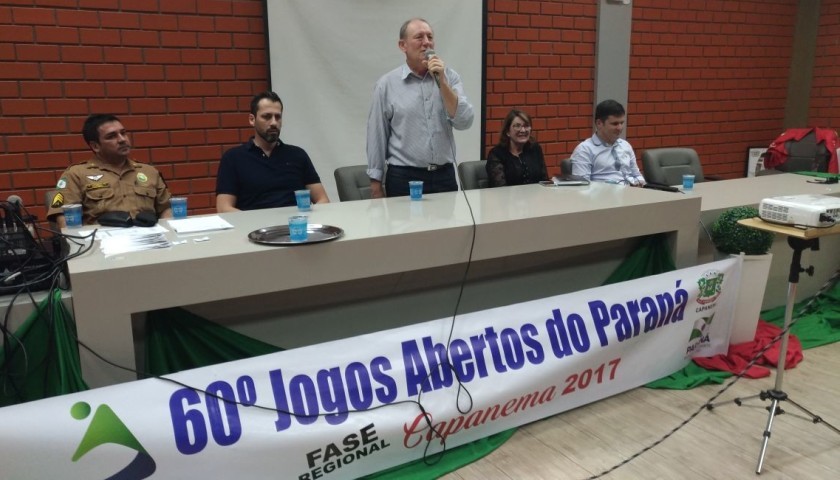 Secretário de Esportes de Capitão participa do Congresso Técnico da Fase Regional do Jogos Abertos do Paraná