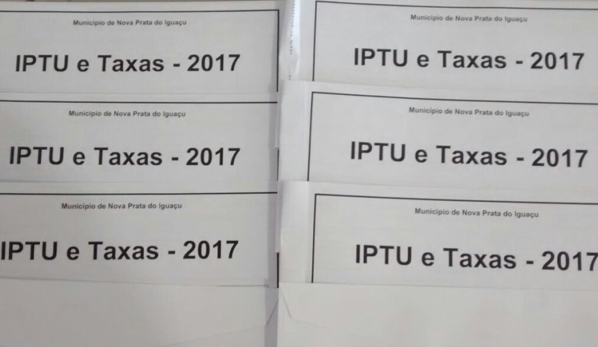 Parcela única do IPTU tem 20% de desconto em Nova Prata do Iguaçu