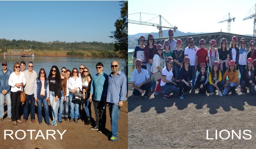 Lions e Rotary conhecem obras da Usina Baixo Iguaçu