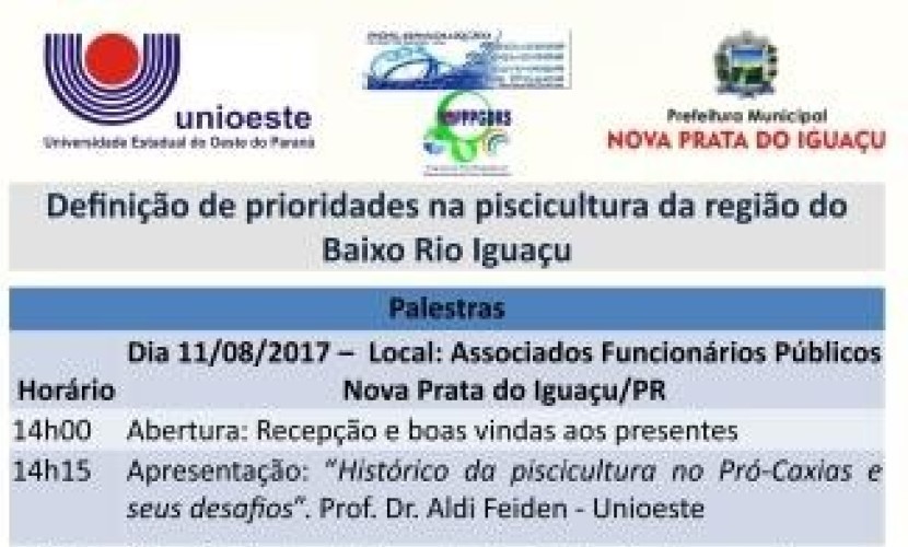Ciclo de palestras reunirá universidades e ProCaxias para abordar a piscicultura na região dos lagos