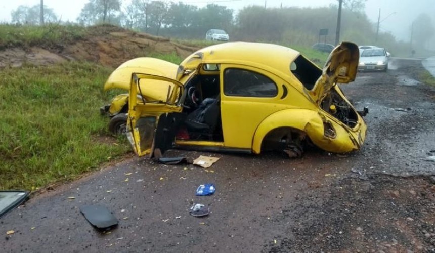 Condutor fica ferido após acidente na BR-163