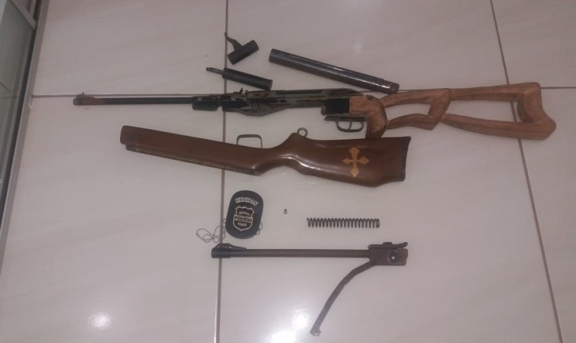 Após denúncia de disparo, Policia Civil aprende arma de fogo em Santa Lúcia