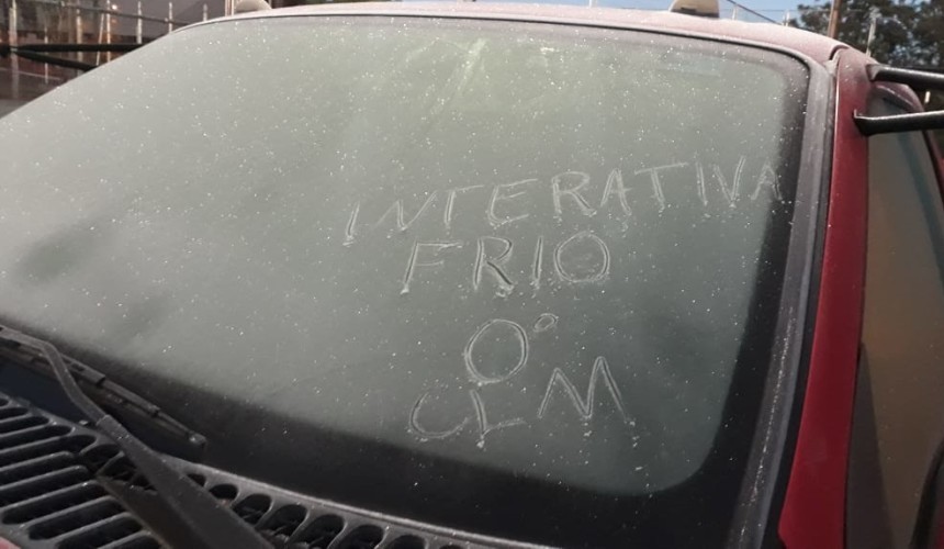 Termômetros marcam 0ºC  grau neste sábado em Capitão