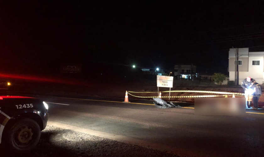 Homem de 62 anos morre atropelado na PR 182 em Realeza