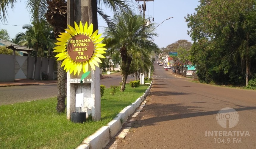 SETEMBRO AMARELO: Ação da Igreja Batista Brasileira deixa mensagens no centro de Capitão