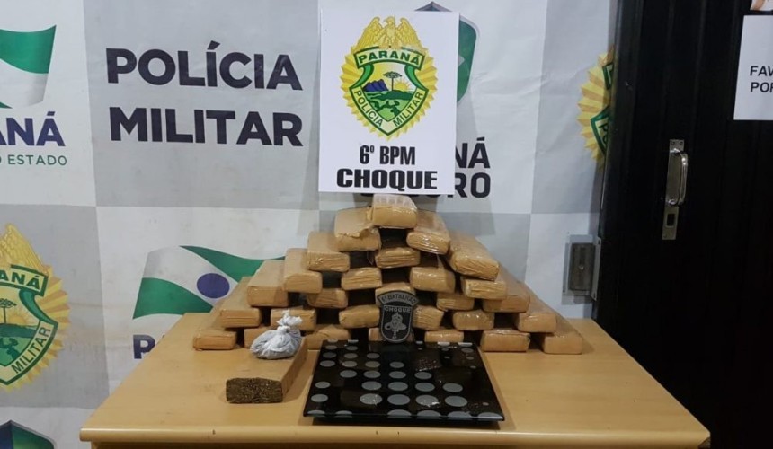 Choque apreende mais de 18 kg de maconha em Cascavel