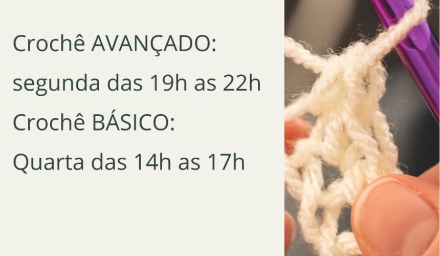 Estão abertas as inscrições para a Oficina de crochê em Capitão