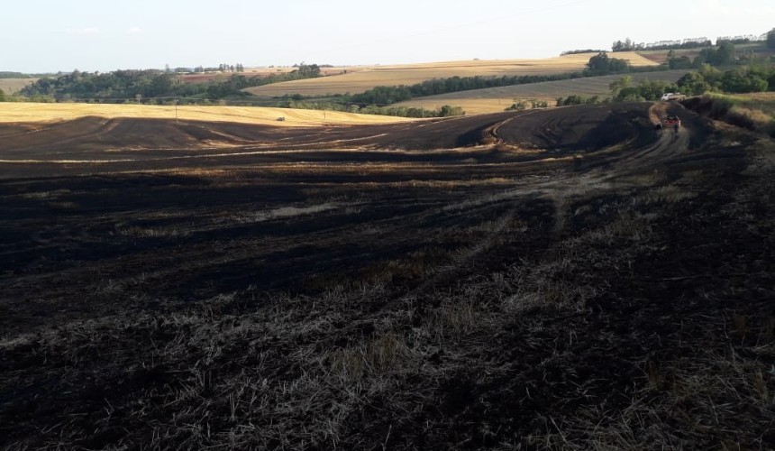 Bombeiros de Capitão combatem incêndio ambiental em Boa Vista da Aparecida