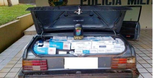 Policia apreende veículo carregado com cigarros em Nova Prata 