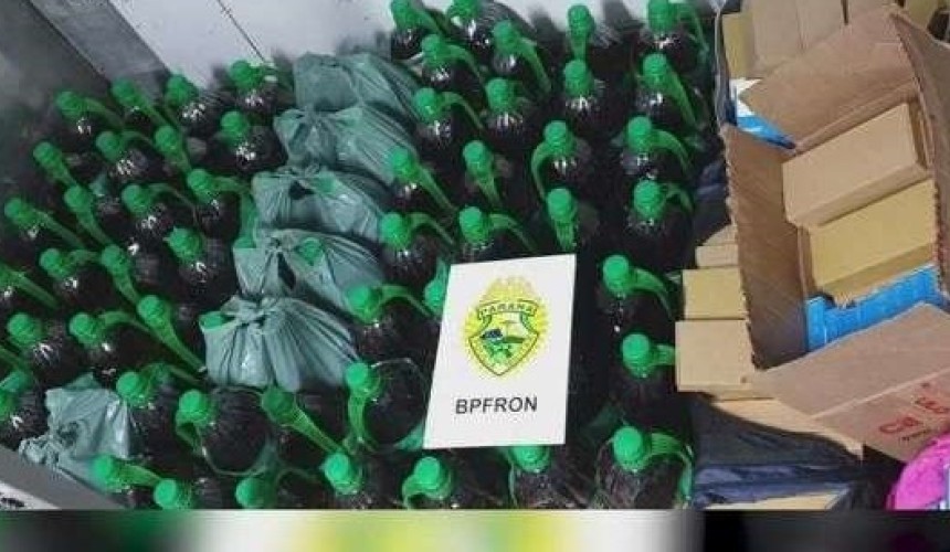 Galões de azeite da Argentina e eletrônicos são apreendidos na BR 369