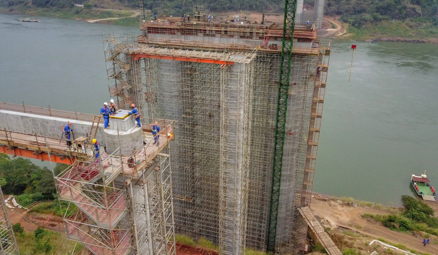 Construção da Ponte da Integração já atinge 34%