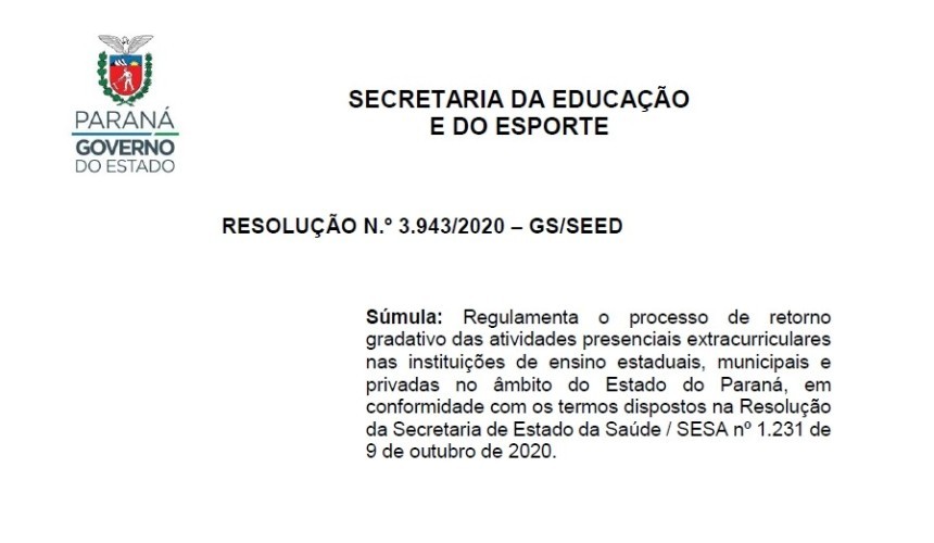 Capitão – Secretaria de Educação e Colégios estaduais recebem orientações para retorno das atividades extracurriculares