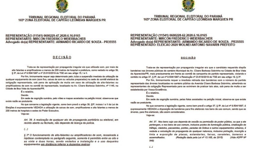 Boa Vista da Aparecida: Juíza determina que Wolnei Savaris suspenda propaganda irregular