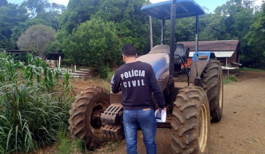 Polícia Civil apreende mais um trator furtado em Bela Vista da Caroba