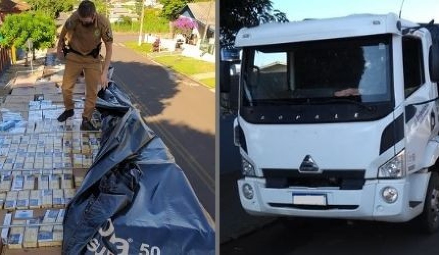 PM apreende carga de cigarros contrabandeados em Nova Prata do Iguaçu