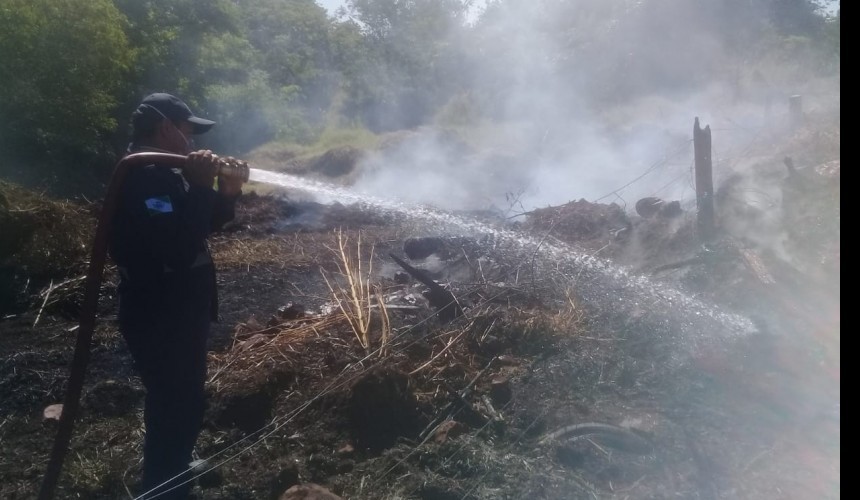 Bombeiros de Capitão atendem a mais duas ocorrência de incêndio ambiental em Capitão