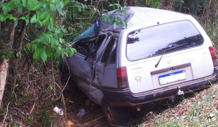 Motorista fica em estado grave após acidente na PR 484, em Boa Vista da Aparecida