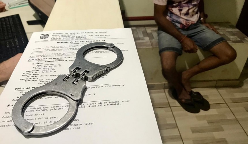 Homem condenado na Comarca de Capitão por estupro de vulnerável é preso em Lindoeste