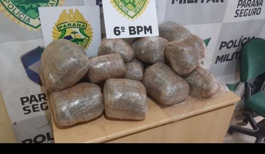 Polícia Militar apreende mais de 18 quilos de capulho em Cascavel
